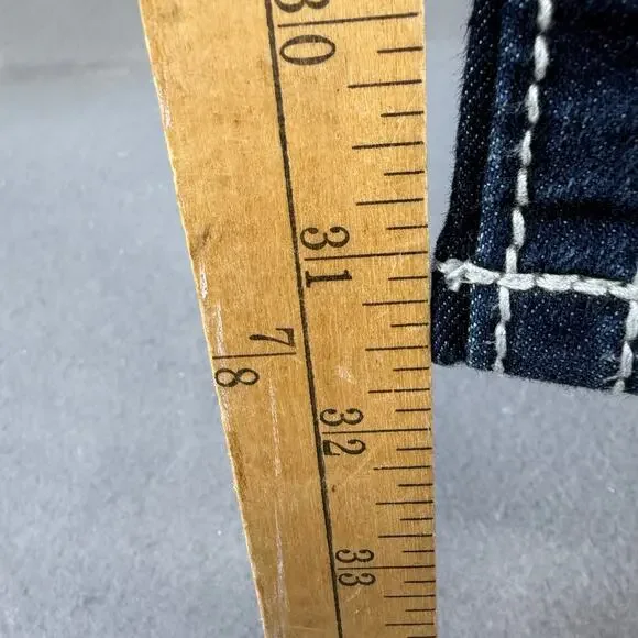 Miss Me Jeans Women's 28x31 (6) Dark Blue Skinny Fleur de Lis Blingy Western - Picture 13 of 14